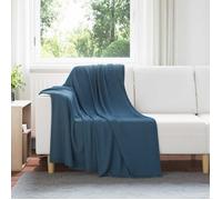 Moderne Plaid doux et luxueux - Jeté Bleu marine 170 x 130 cm Toison@FR(368945)
