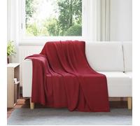 Moderne Plaid doux et luxueux - Jeté Rouge Bordeaux 200 x 150 cm Toison@FR(303511)