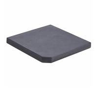 Moderne Plaque de poids de parasol Noir Granite Carré 25 kg, Accessoires pour parasol @EU46693
