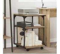 Moderne Support d'imprimante - Table meuble bureau Chêne artisanal 43 x 48 x 64 cm@FR(628279）