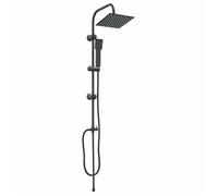 Moderne Système de Douche Noir 47 x 20 x 95 cm Acier inoxydable, Pommes de douche @EU43844