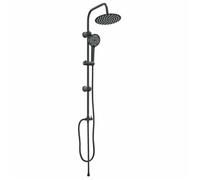 Moderne Système de Douche Noir 47 x 20 x 95 cm Acier inoxydable Pommes de douche @EU43846