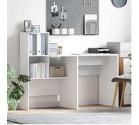 Moderne Table Informatique pour étudiants - Bureau Blanc 131,5 x 50 x 106,5 cm Bois d'ingénierie@FR(88773）