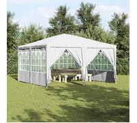 Moderne Tente de fête - Tonnelle de Jardin Anti-UV avec 8 cloisons blanches, 4x4 m en PE@FR(8937088)