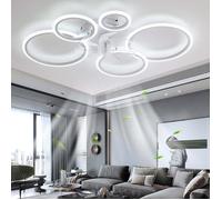 Moderne Ventilateur de plafond avec éclairage avec télécommande LED 72W Dimmable Plafonnier du ventilateur Lampe pour Salon Chamb