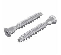 Moderne Vis confirmat 2 pcs Argenté Ø7 x 50 mm Métал, Fixations pour matériel @EU44328