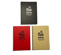 Modestone Bloc-Notes imperméable A5 100 pages/50 Feuilles 210 x 148 mm Marron Clair