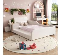 MODFU Lit d'enfant rembourré 90x200 Lit simple avec bureau d'apprentissage,Lit d'adolescent avec tabouret et tablette,Lit d'enfant Cadre de lit avec sommier à lattes en bois et tête de lit moelleuse,s