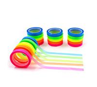 Modixun Lot de 20 rouleaux de ruban adhésif transparent inscriptible pour surligneur, notes adhésives fines, 5 couleurs vives, onglets d'annotation, marqueurs de page pour livres, 0,6 cm x 5 m