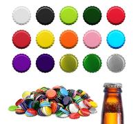Modixun Lot de 240 bouchons de bouteille de bière en métal de 26 mm avec joint torique en caoutchouc pour brassage maison et travaux manuels