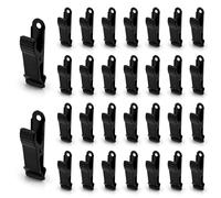 Modixun Lot de 30 mini pinces crocodiles en métal solides pour travaux manuels, travaux manuels, papier photo, rideau, mâchoire lisse, 1,3 x 4 cm (Noir)