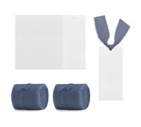 Modixun Lot de 50 marque-places pour décoration de table, cartes de nom vierges pour mariage avec 2 rouleaux de ruban en mousseline, étiquettes cadeaux pour réservation de sièges pour dîner de fête et