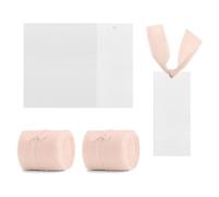 Modixun Lot de 50 marque-places pour décoration de table, cartes de noms vierges pour mariage avec 2 rouleaux de ruban en mousseline, étiquettes cadeaux pour réservation de sièges pour dîner de fête
