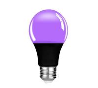 MODOAO Ampoule UV - Éclairage violet - Ampoule de fête - E27 - Veilleuse 395 nm - Lumière noire - Pour décoration et autres scènes (1, noir)
