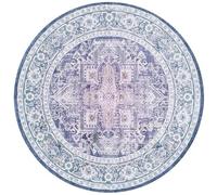 MODRYER Tapis Rond De Style Bohème Ethnique, Imprimé Traditionnel Orné, Velours Cristal Doux, Antidérapant Et Lavable, Idéal pour Les Zones À Fort Passage, 100cm/39.4in-A