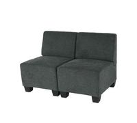 Modular Canapé 2 places Canapé Lyon, tissu/textile gris anthracite, sans accoudoirs