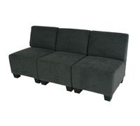 Modular Canapé 3 places Lyon, tissu/textile gris anthracite, sans accoudoirs