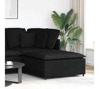 vidaXL Module central de canapé modulable avec coussins noirs 100 cm