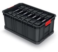 Modulární přepravní box se 7 organizéry MODULAR SOLUTION 520x329x210 mm -barva: černá