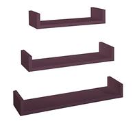 MODULARREDO | Aimant Lot de 3 étagères murales pourpres aubergines - Fabriqué en Italie