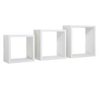 MODULARREDO Incube Lot de 3 étagères murales, cubes d'ameublement, étagères cubes, cubes muraux, 35 x 35, 30 x 30 et 25 x 25 cm, chêne blanchi - Fabriqué en Italie