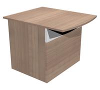 Module bas de banque d'accueil OLA - L.80 cm - Noyer