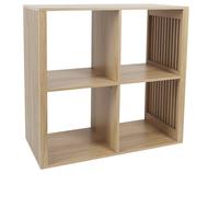Module bibliothèque carré 4 cases Klaus - L. 69 x P. 32 x H. 66 cm - Bois