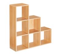 Module bibliothèque multicases Escalier - 6 cases - Hêtre