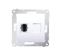 MODULE BLANC 1X PRISE HDMI PREMIUM 54 DGHDMI.01/11
