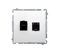 Kontakt-Simon BM62.01/11 Prise de courant en plastique IP20 Blanc 75 mm 34 mm 75 mm