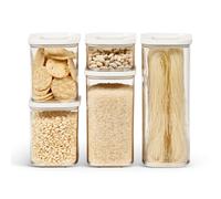 MODULE Bocal de rangement , set de 5 pc, blanc, plastique, Mepal