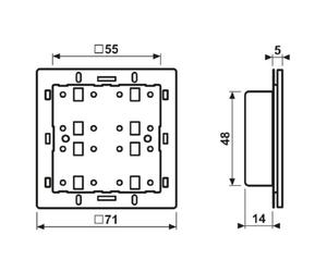 Module bouton poussoir KNX - Capteur tactile pour système de bus 6 fois A 4293 1ST | Jung | A 4293 1ST | A42931ST | Détecteur de proximité