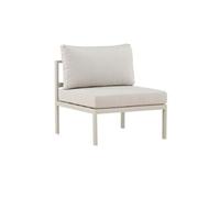 Module Canapé de Jardin Copacabana 74cm Beige Clair Aluminium Rectangulaire