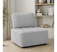 Module de canapé et fauteuil ALFIE en velours côtelé gris clair