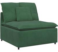 Module central de canapé modulable avec coussins vert foncé 100 cm