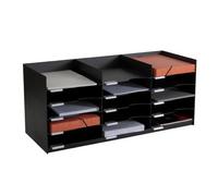Module classement paperflow superposable armoire 15 cases 240x320x757mm coloris noir