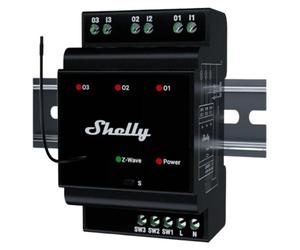 Module Contrôleur Shelly pour Rail DIN avec 3 Relais Z-Wave 110/240V AC 3x16A