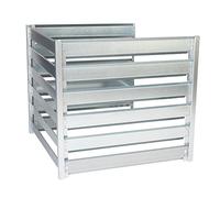 Module d’Extension Composteur de Jardin - Bac à Compost 91 x 91 x H85 cm / 704L - Bac Composteur Jardin en Métal Timbela M800A