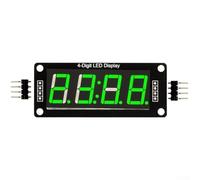 Module d'affichage LED 7 segments horloge numérique pour TM1637 4 chiffres 1,4 cm avec alimentation 5 V et support de bibliothèque pour projets Arduino DIY (vert)