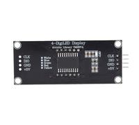 Module d'affichage LED avec 4 doigts, 7 segments, segment numérique à haute luminosité, 4 bits pour bibliothèque, 5 V (jaune)