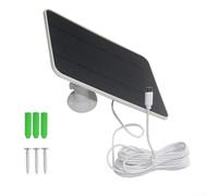 Module d'alimentation solaire 6 W avec cellules monocristallines et connecteur de type C + câble d'extension de 5 m pour sonnette intelligente et caméra de sécurité Solution de charge continue (blanc)