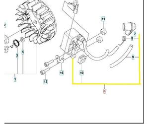 Module d'allumage complet de la tronçonneuse Husqvarna T525 587874902