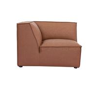 Module d'angle central pour canapé en cuir marron split