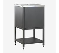 Module D'angle De Rangement Pour Cuisine Modulaire D'extérieur En Acier Savona Gris Graphite Gris