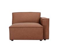 Module d'angle droit pour canapé en cuir marron SPLIT