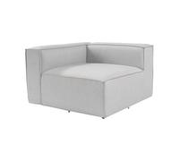Module d'angle droit pour canapé modulable en lin Fora 1R - Gris