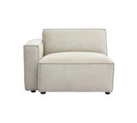 Module d'angle gauche pour canapé en tissu chenille beige SPLIT