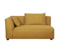 Module d'angle gauche pour canapé en tissu jaune cumin PLURIEL