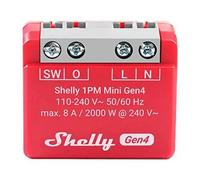 Module d'Automatisation Shelly 1PM Mini Gen4 Rouge