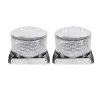 Module de brûleur en acier inoxydable 4 côtés pour chauffage de terrasse Pyramide Pièce de rechange Tube en verre Propane Chauffage 18 cm Distance entre les trous 10 cm